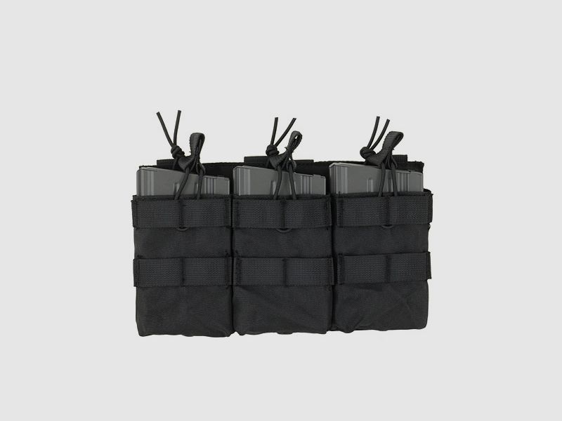 Triple Open Top 7.62 Mag Pouch - Black [8FIELDS]