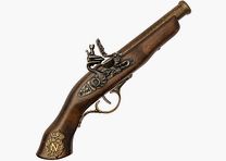 Napolean Deko Pistole mit Holzgriff