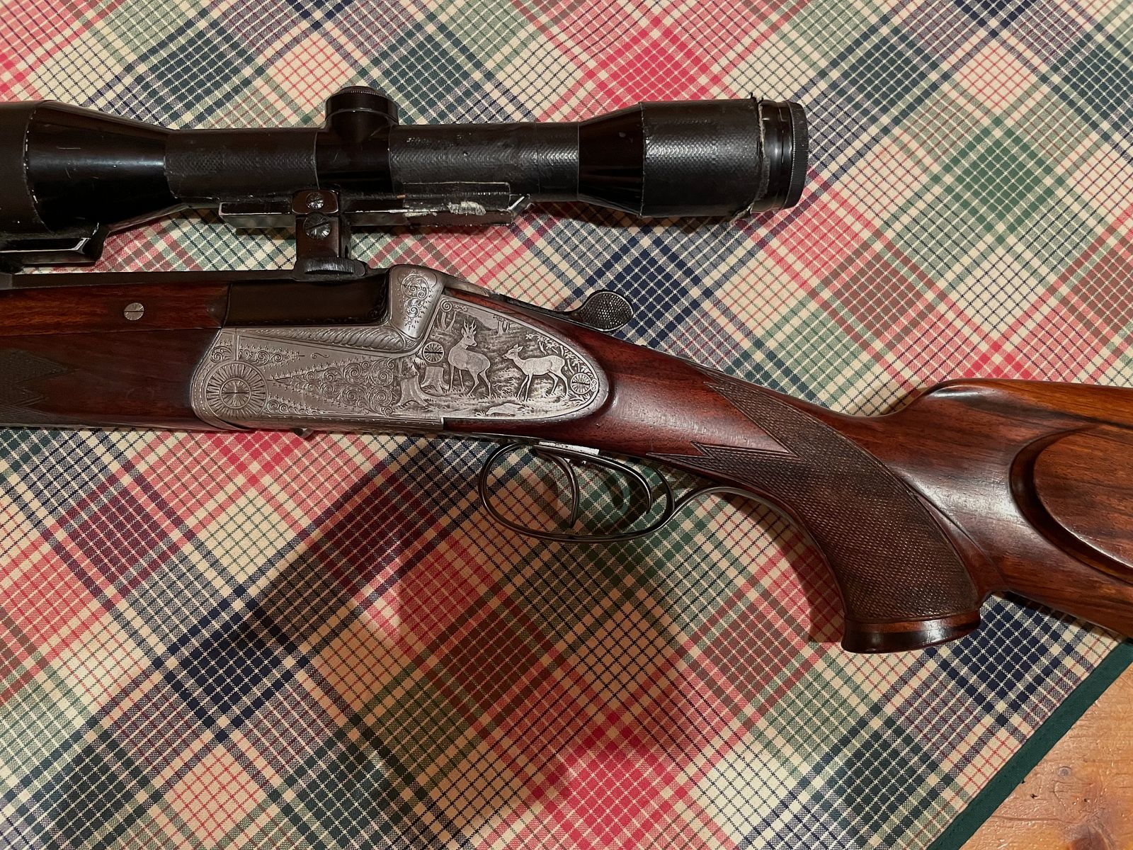 Fucile doppietta Bock Winkler Ferlach nel calibro 7×57 R / .22 Hornet