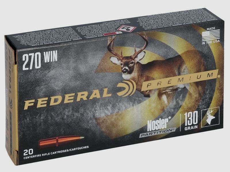 FEDERAL Kugelpatronen .270Win Nosler Partition 20 Stk 9,7g/150grs