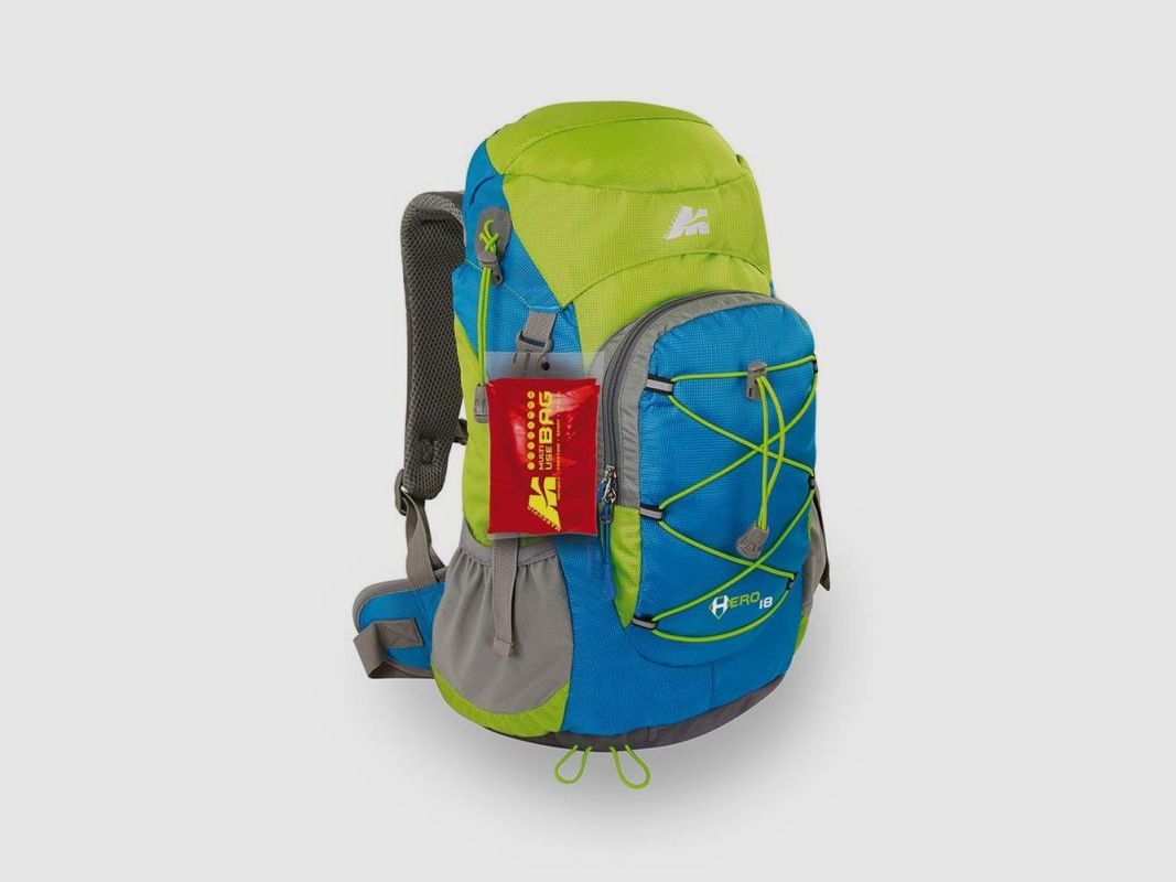 Mochila de trekking HERO 18 lt verde y azul Marsupio