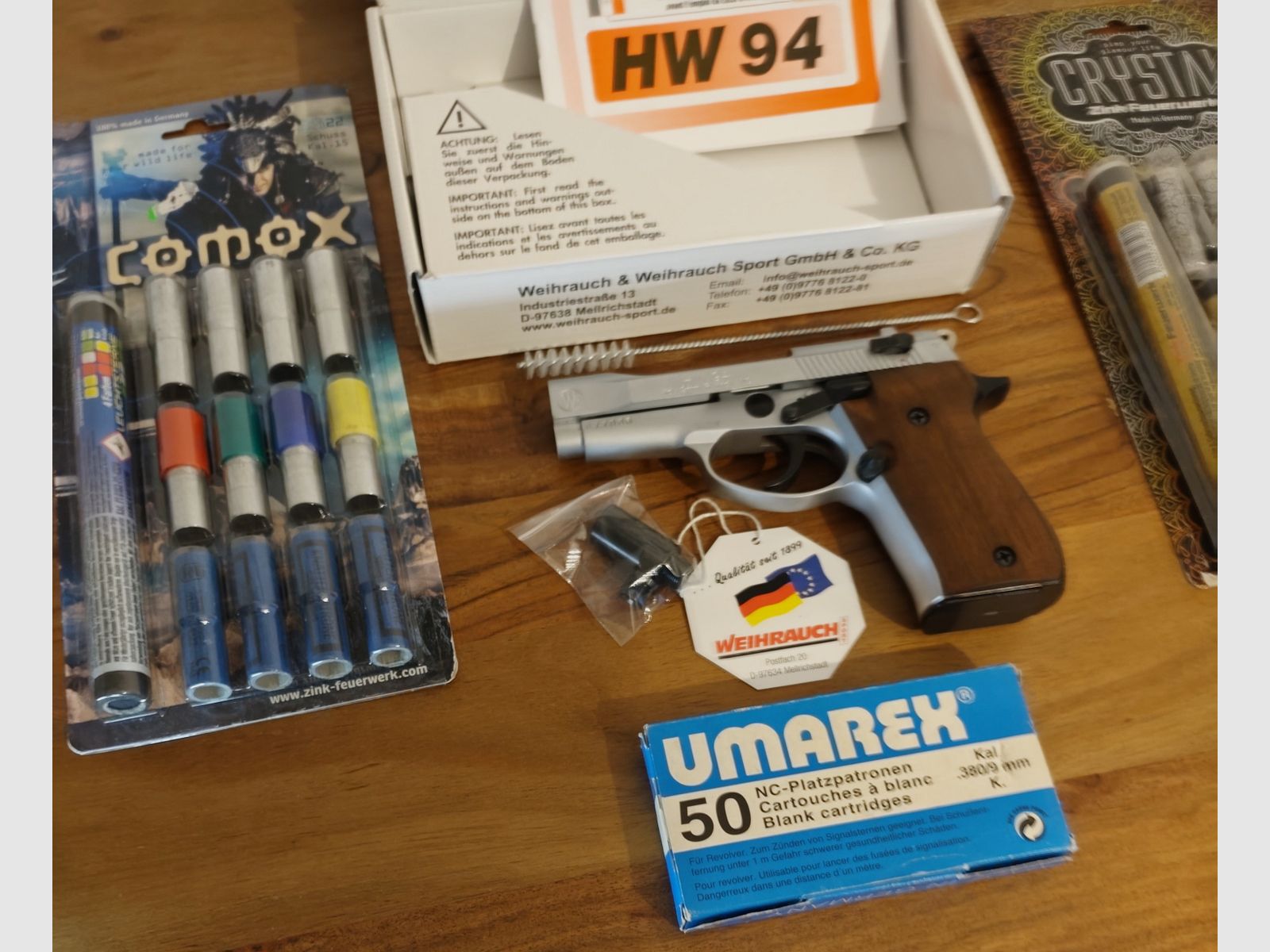 Weihrauch HW 94 Steal Look braune Echtholzgriffe PTB 855 Großes Smmler-Set, Bild 6 von 11