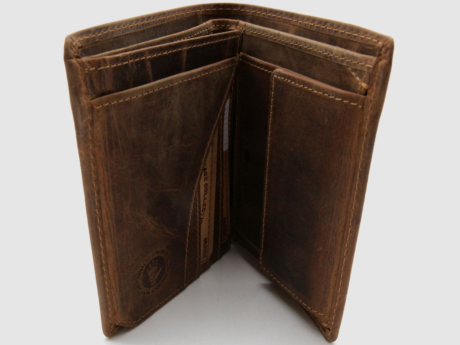 Greenburry Leder Geldbörse braun Vintage Animal Collection Wildschweinkopf 1701-Wild Boar-25