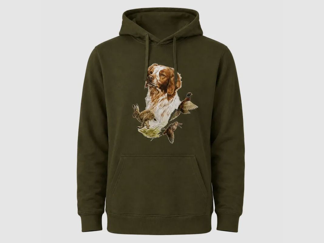 Felpa con cappuccio khaki Epagneul Bartavel®, immagine 2 di 12