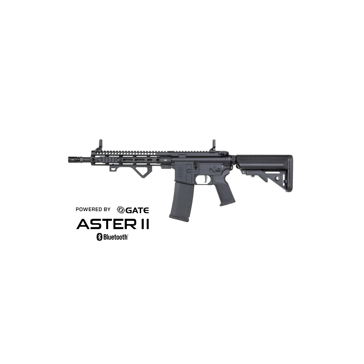 SA M4 Carbine M-LOK (SA-P20 PRIME™ Aster II ETU BLDC™) Fusil Airsoft Libre à partir de 18 - Noir -F-