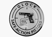 Glock Pin „SAFE ACTION PISTOLS“ – Silber/Schwarz - ca. 17 mm