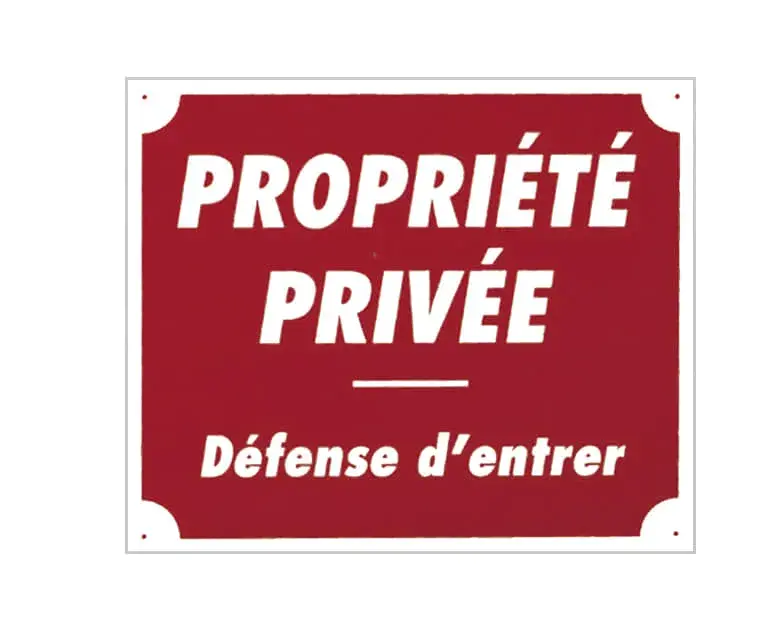 Schild Privateigentum In Akilux Rot, Bild 2 von 2