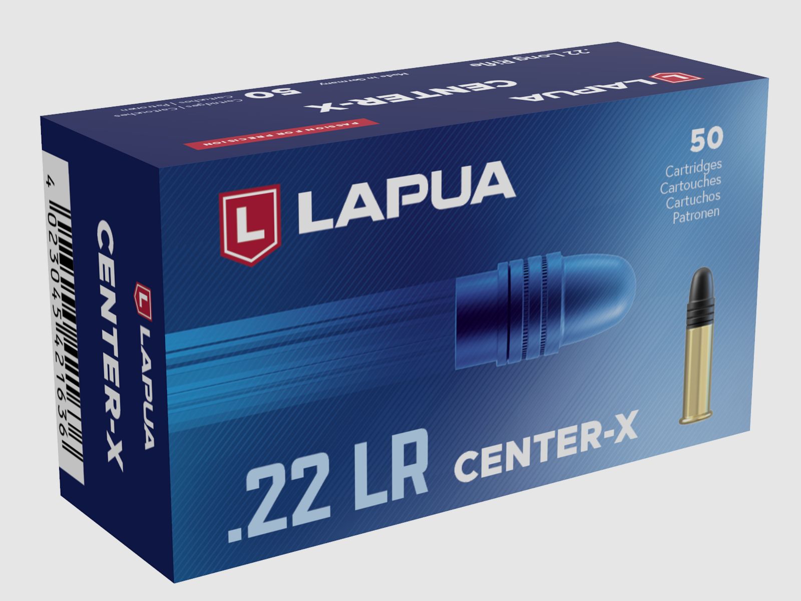 Lapua Center-X .22 LR 2,59g 40gr Randfeuer Fabrikladepatrone Sportschießen
