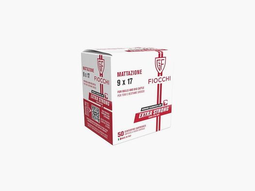 Fiocchi Rosso Munizioni per Stordimento Bestiame 9x17