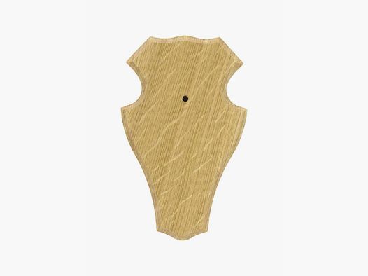 Reh-Trophäenschild, helle Eiche, 19 x 12 cm / 22 x 13 cm