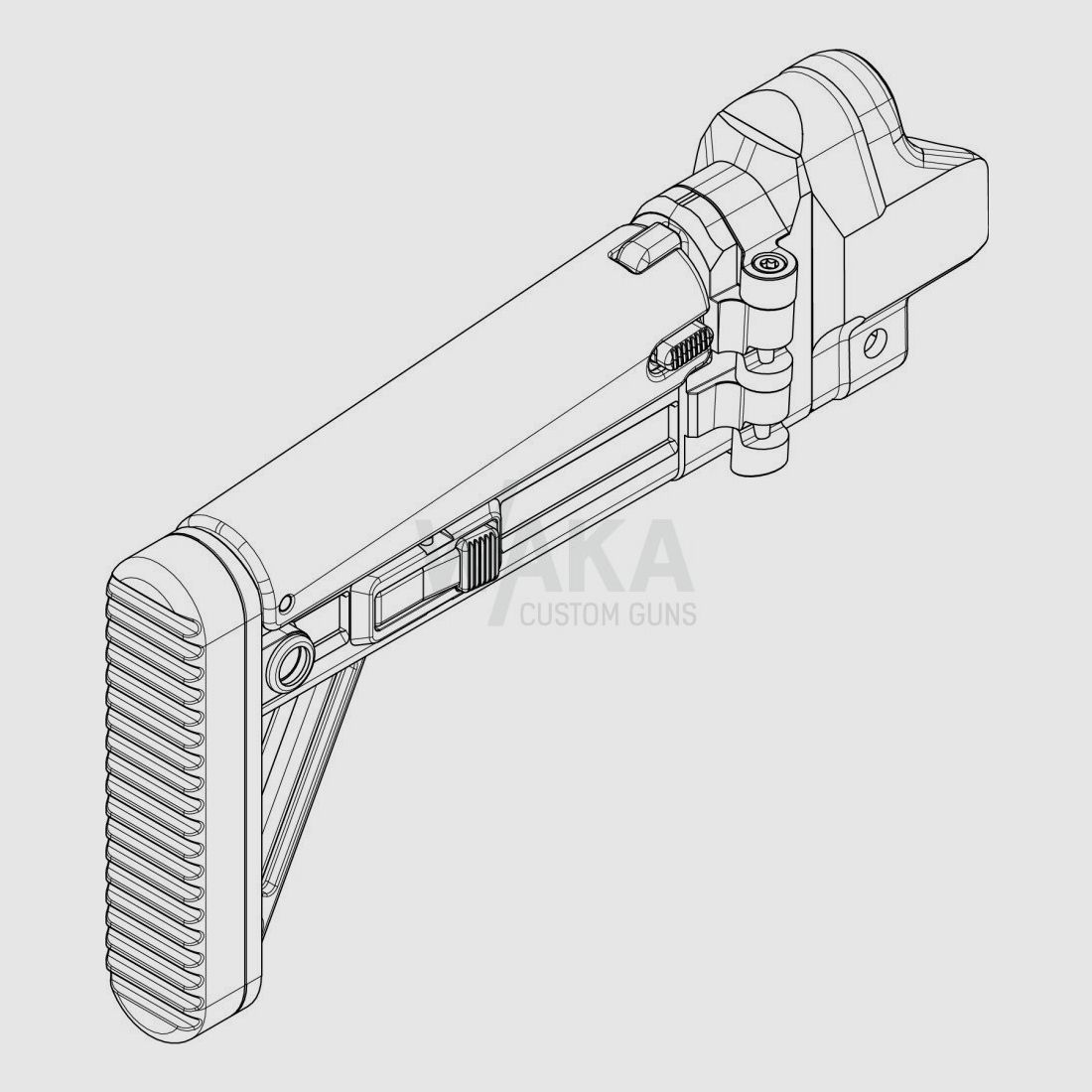 B&T MBT Schaft zu HK MP5/SP5, Längen-, Höhenverstellbar und klappbar