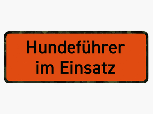 Wilde Hilde Original Magnetschild Hundeführer im Einsatz