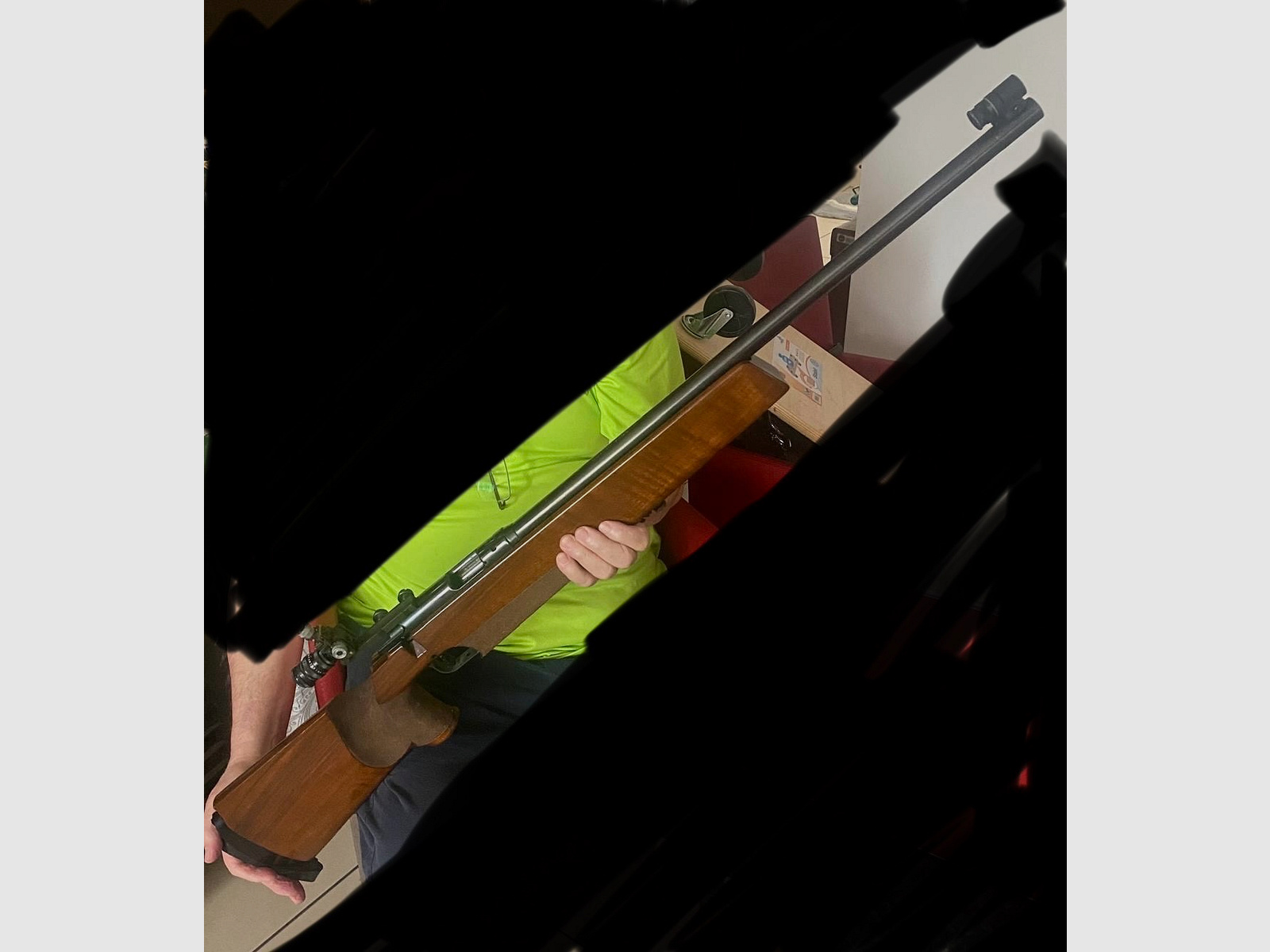 Anschütz match rifle with diopter rear sight