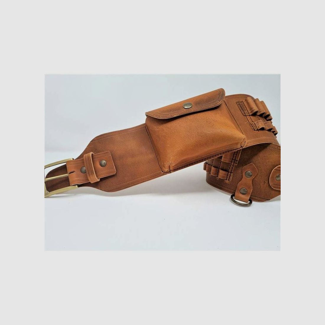 Patronentasche für Büchse Leder Old Style 20 Fächer mit Tasche 385, Bild 1 von 4