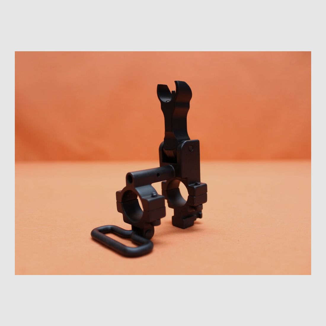 Yankee Hill Machine AR-15: Front Sight Assembly Flip-Up Hooded YHM with Bayonet Lug Bolt-On Mount .750" ID Steel Matte