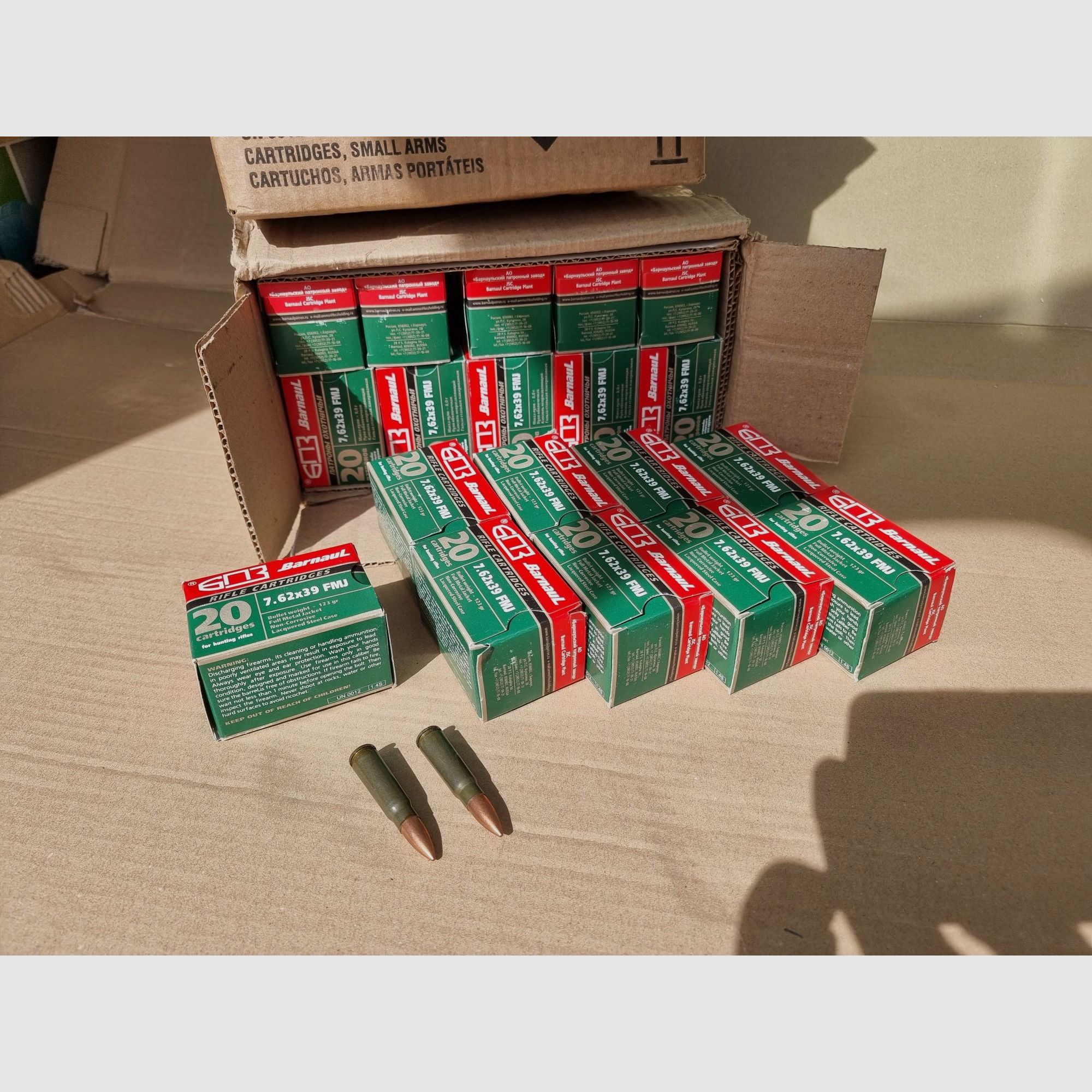 Munition Bernaul 7,62x39 FMJ - nicht korresiv! - 682 Schuss 