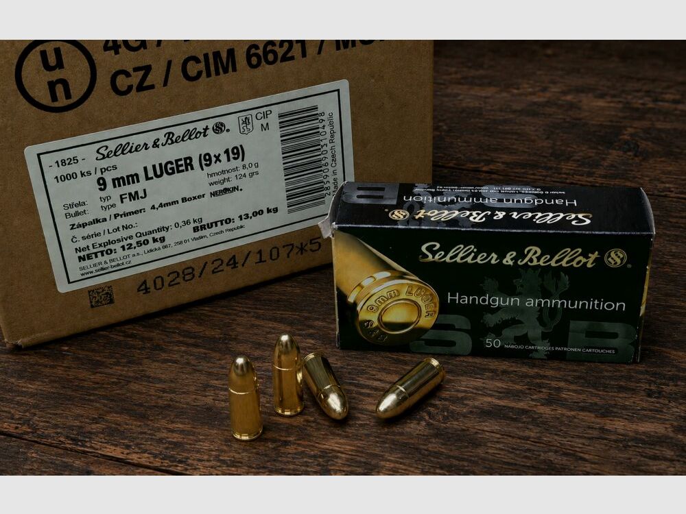 S&B Sellier & Bellot 124grs FMJ