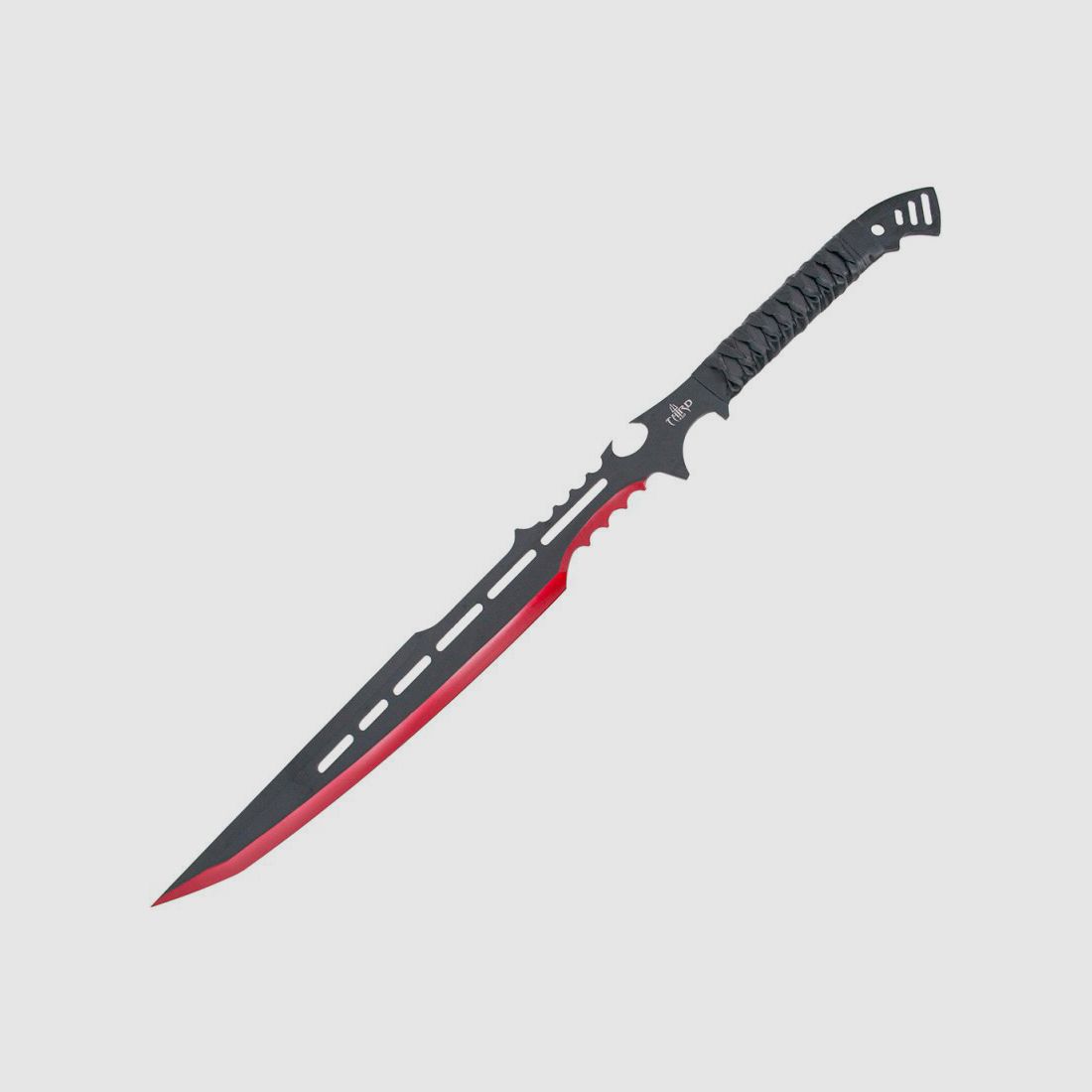 Jagd Machete schwarz mit rotem Schliff