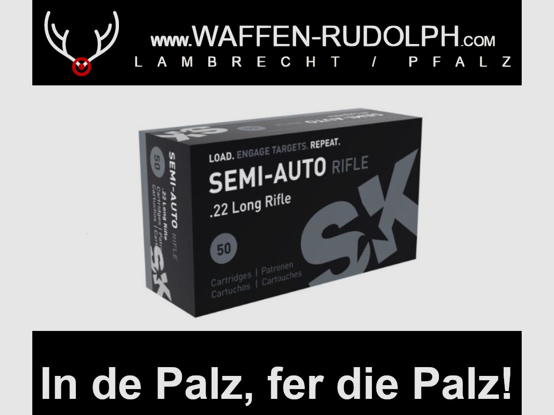 SK Semi Auto Rifle .22 lr. VPE: 50 strzałów *Wymagane zezwolenie EWB