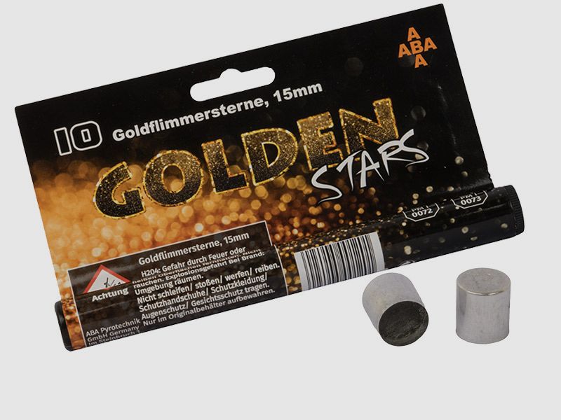 Pyro ABA Golden Stars Leuchtsignalsterne 10 StĂĽck (P18)
