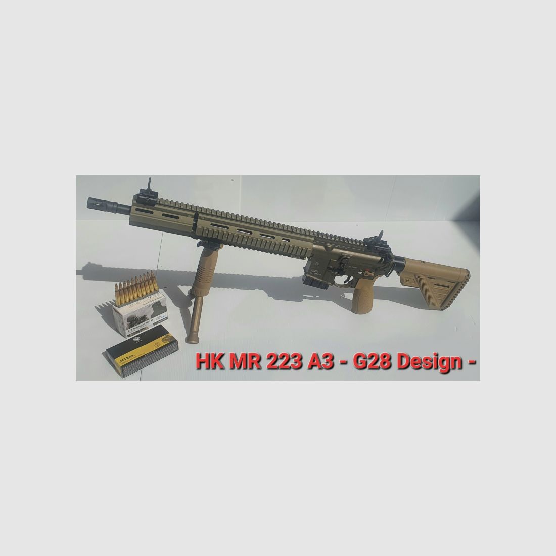 HK MR 223 A3 - G28 DESIGN - 16.5" - RAL 8000 - SELBSTLADEBÜCHSE - HK 416 ZIVIL - HK MR223 A3