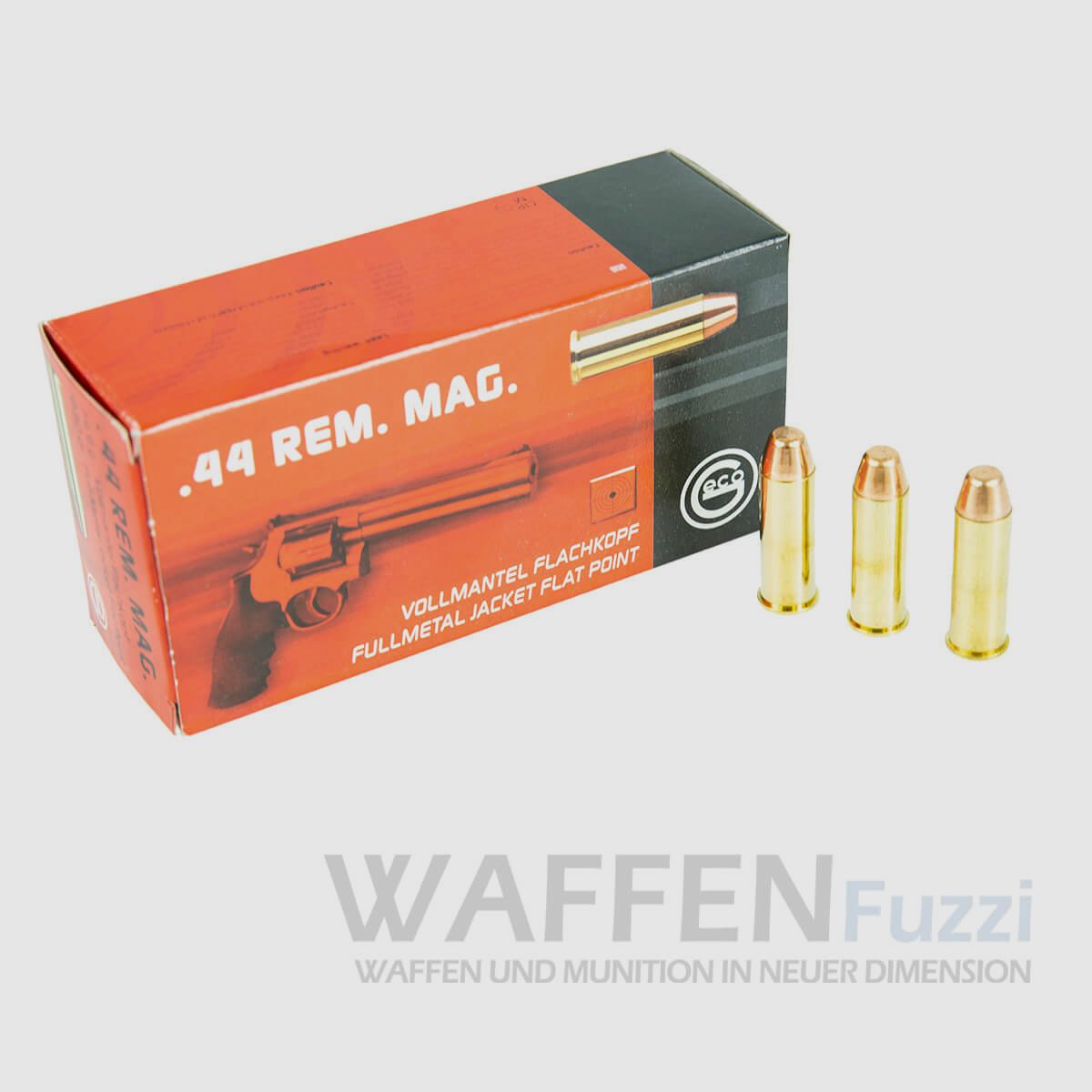 Geco .44 Rem. Magnum Full Metal Jacket Flat Nose 230grs 50 Cartuchos
