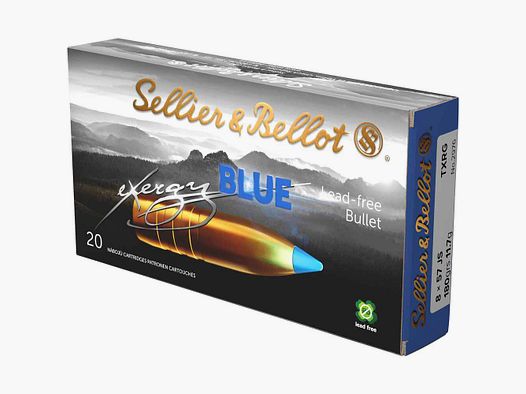 Sellier & Bellot 8x57 JS tipped eXergy blue, 180grs, Kaliber