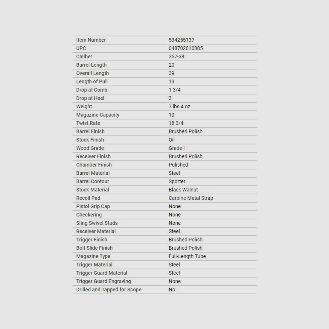 Winchester 1873 Carabina (MIROKU MANIFATTURA) In Magazzino