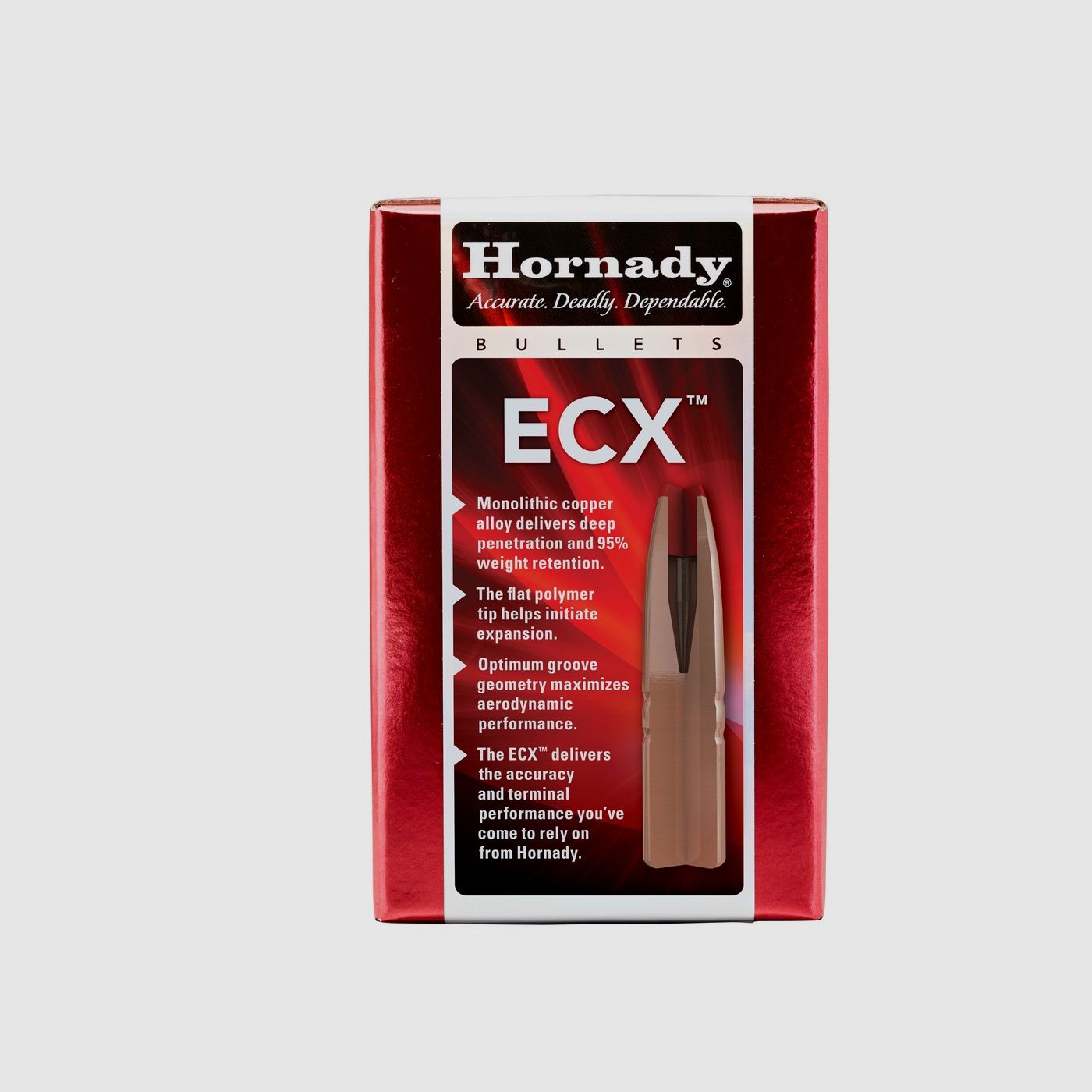 Hornady BULLETS 8,5MM/8,5 X55/.338 185GR ECX TIPPED BLEIFREI – 50 Stk.