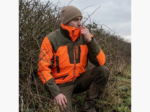 Hunting Vest Percussion Track Force orange waterproof