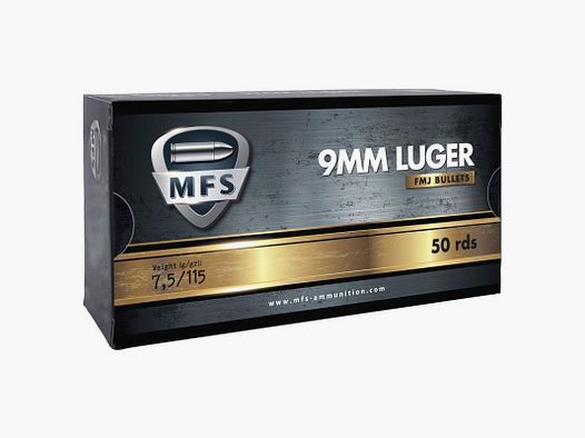 MFS 9 mm FMJ 115 gr Munition