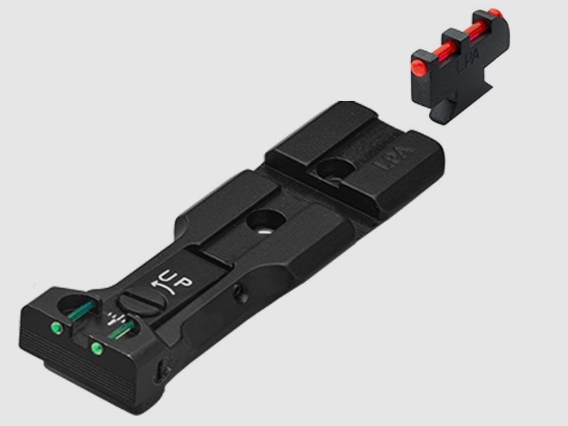 LPA Sights FIBER-Optic Green-Red with Picatinny for S&W Revolver, Black-Finish Front Sight for Hooking: For Model 629