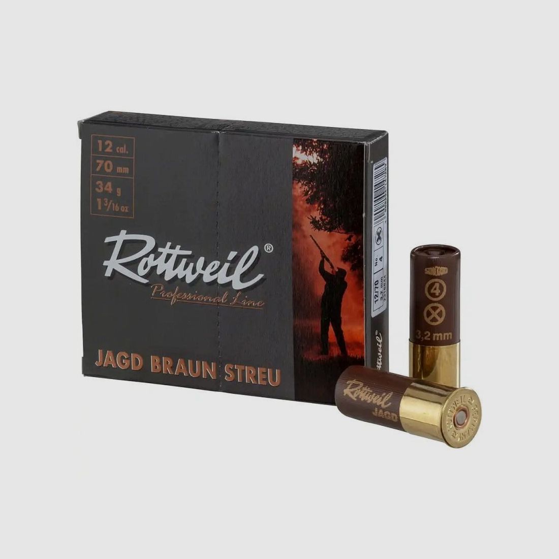 Rottweil chasse éparpillée plastique 12/70 3,2 mm - 10 pièces.