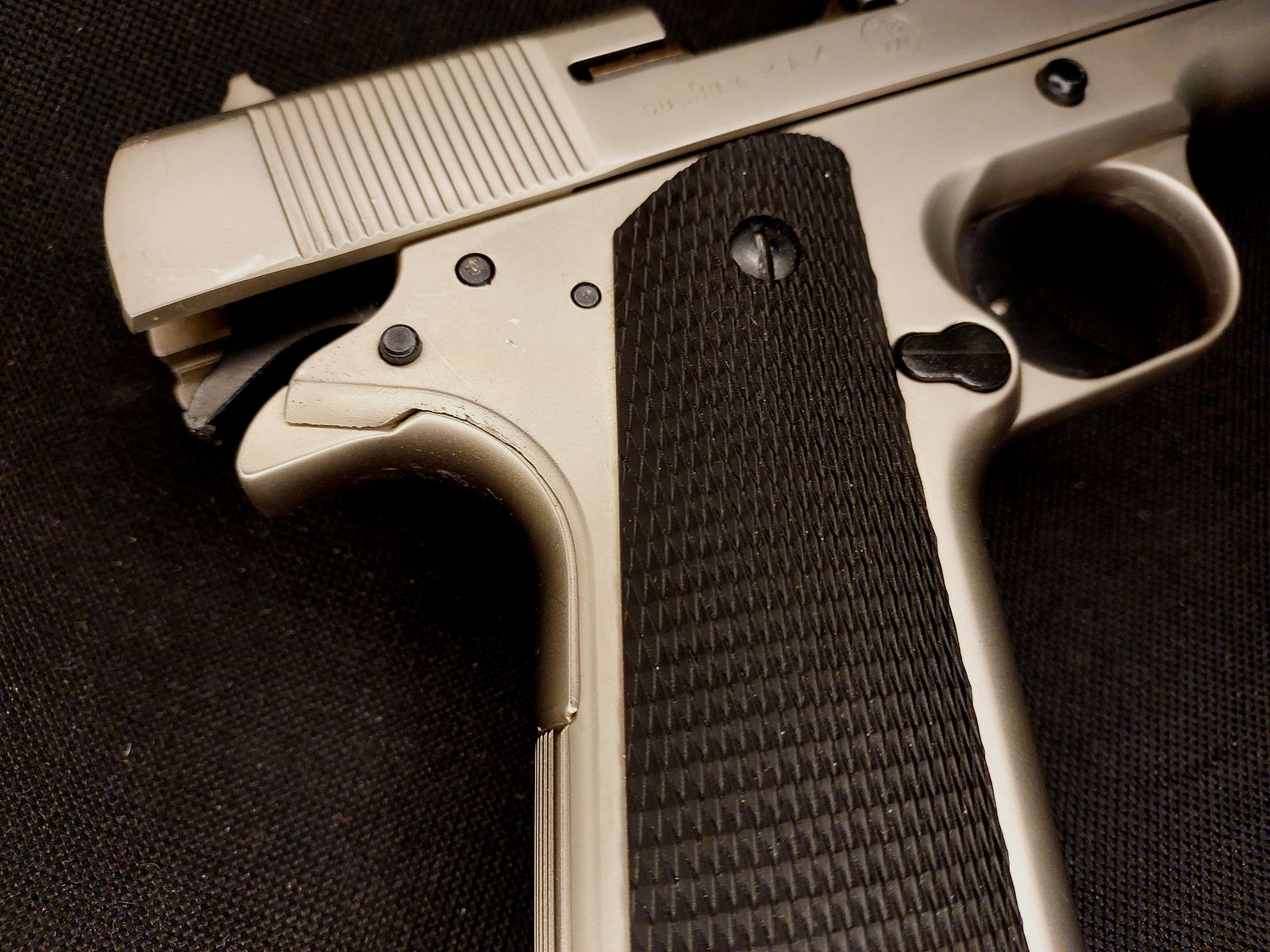 Colt Government 1911 A1 blank firing pistol 9mm P.A.K. nickel (PTB 774)