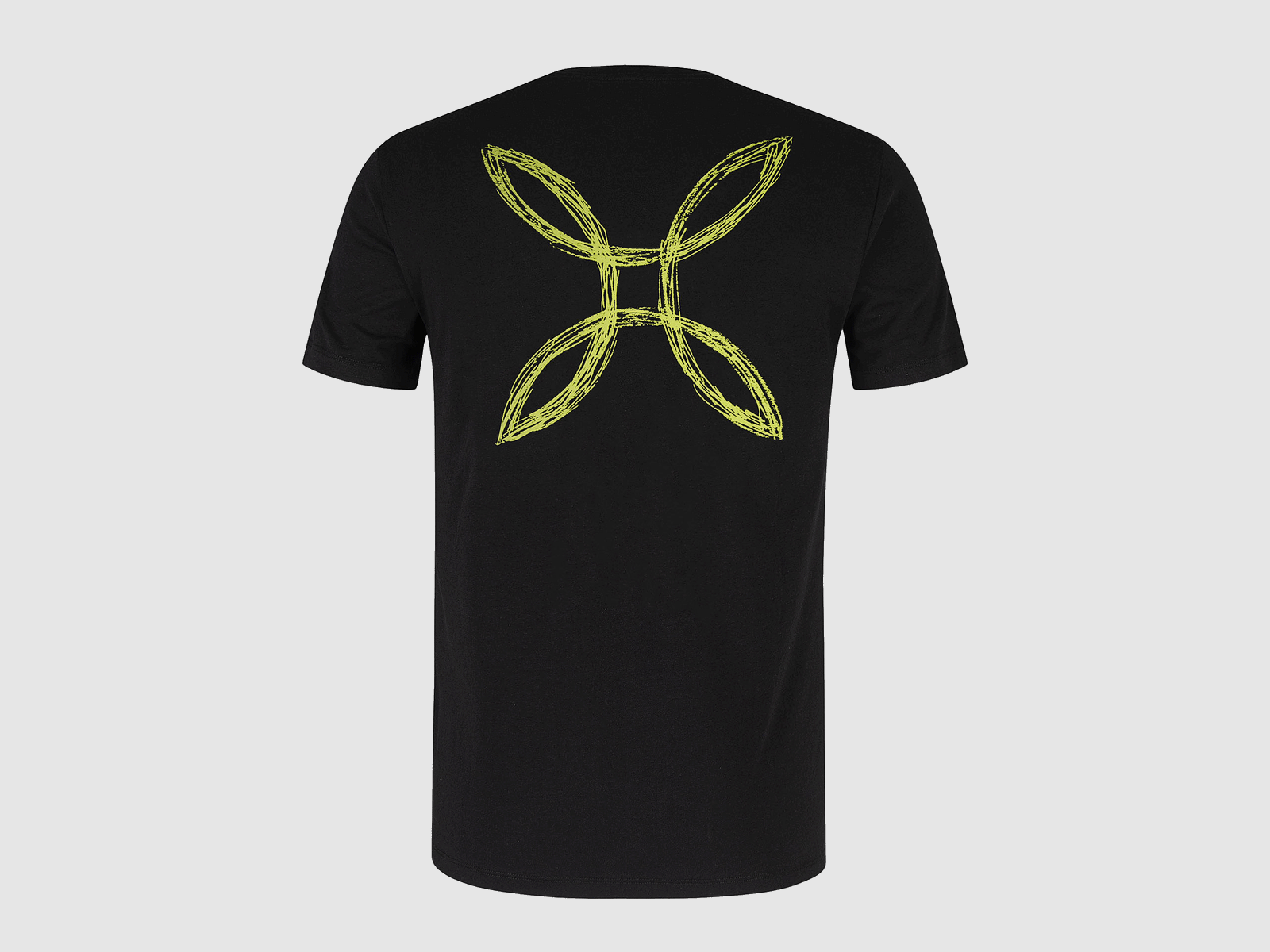 T-SHIRT – MONTURA – PENCIL LOGO Black/Lime Green, image 2 of 2