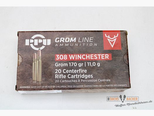 PPU Privi Partizan .308 Win 11,0g/170gr GROM 20 Schuß