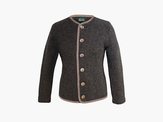 Litzlfelder Herren Trachten- Strickjacke braun