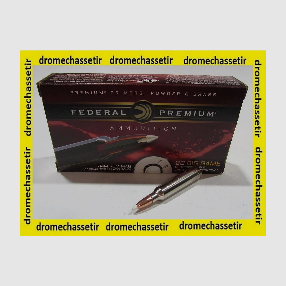 Box mit 20 Patronen 7mm Remington Magnum FEDERAL NOSLER Accubond 160 grains