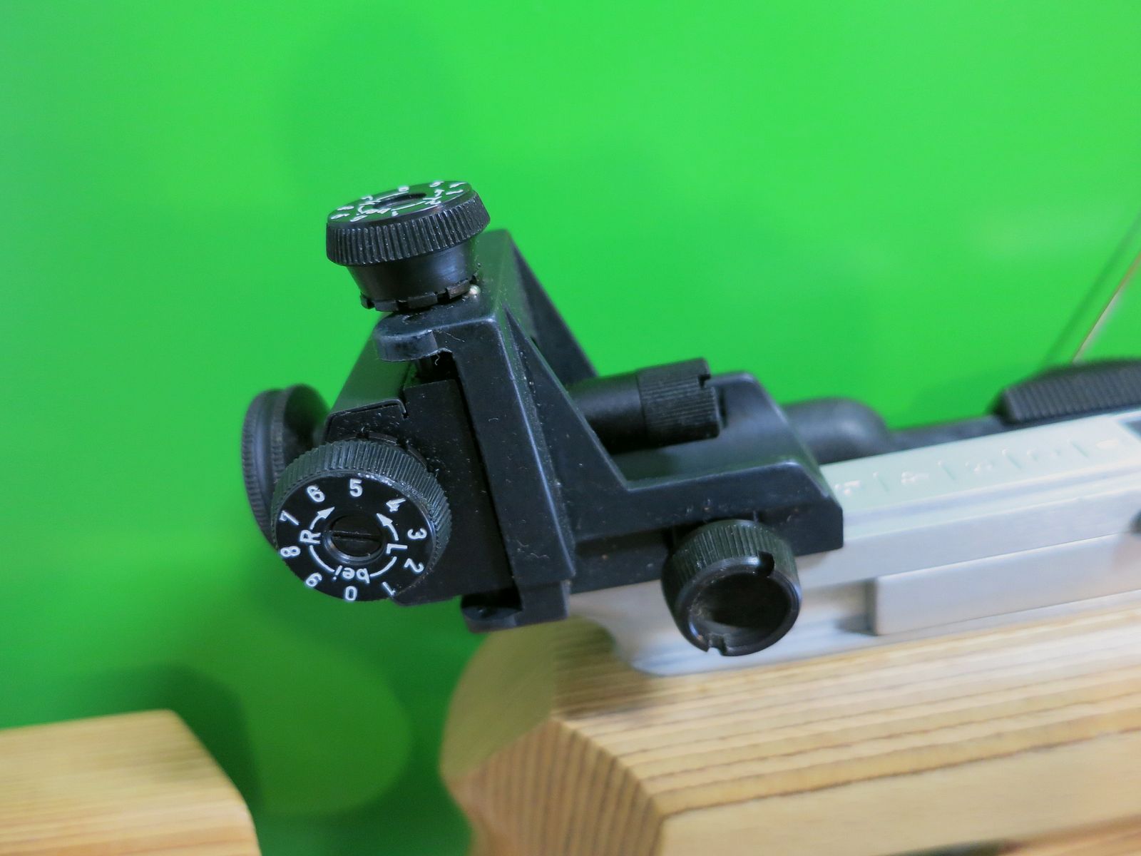 Fine work construction 601 (FWB601) match air rifle; LEFT HAND, adjustable cheek piece, cap, diopter, cal. 4.5 mm .177 #48