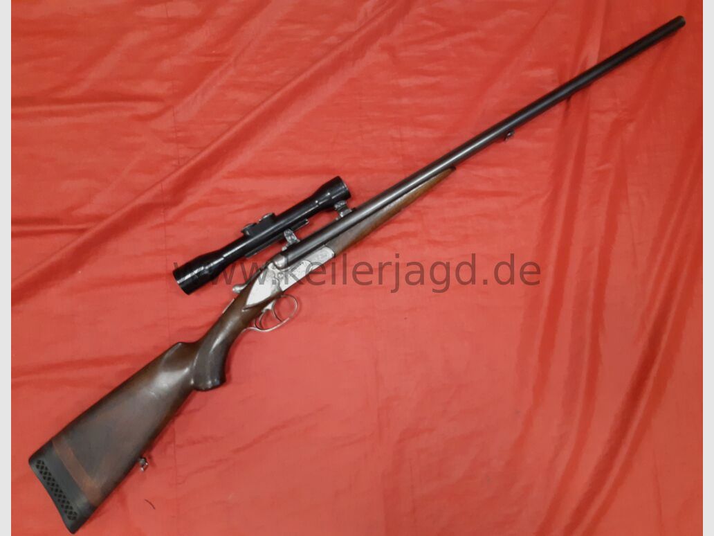 Bühag double-barrel shotgun 16/70 with scope A piece of history