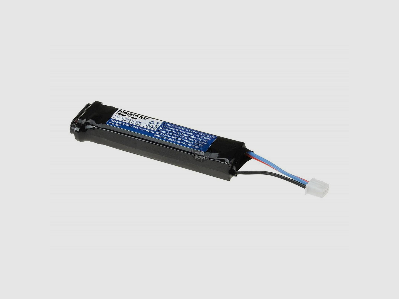 Pirate Arms LiPo 7.4V 560mAh 20C AEP Battery