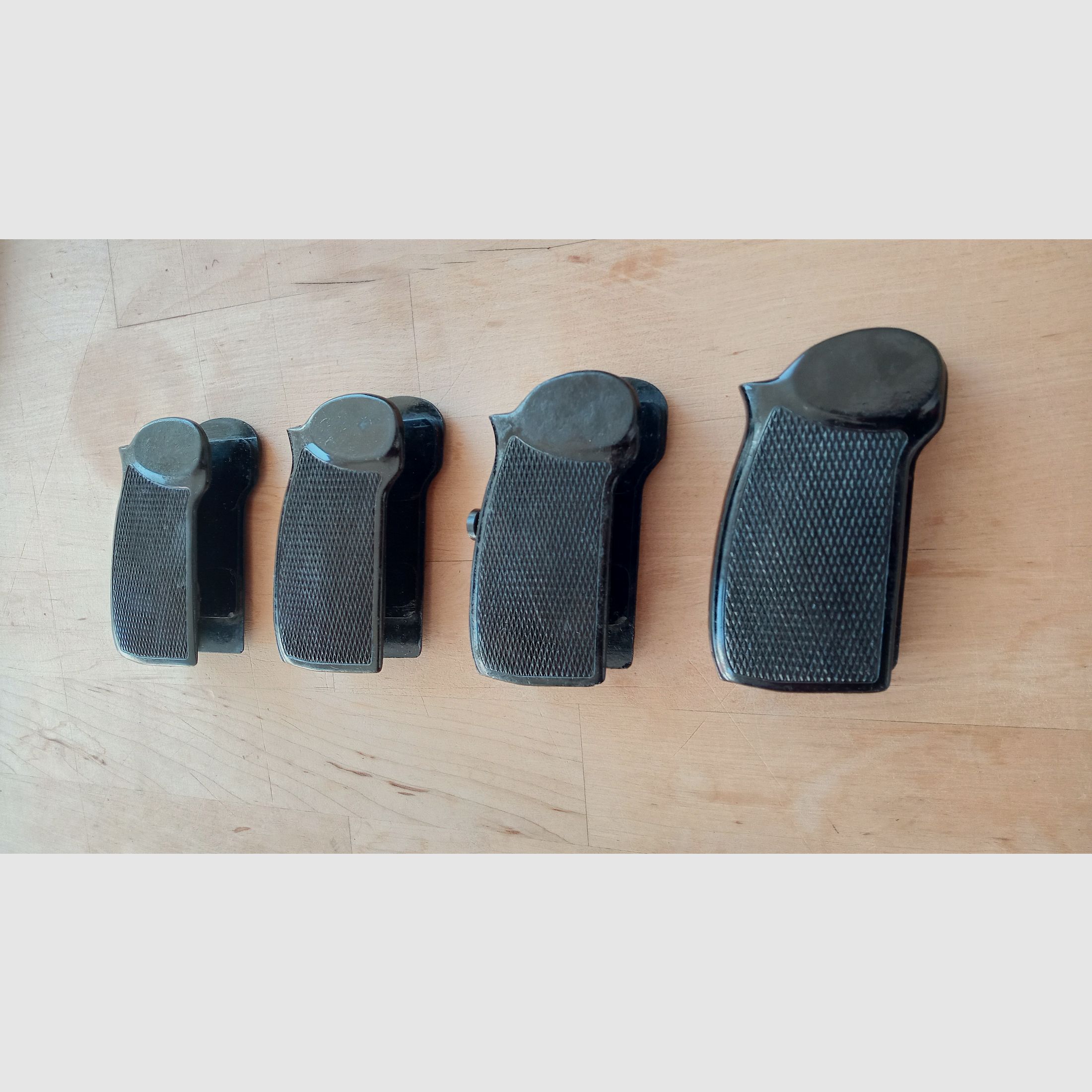 Black Bakelite grip panels for DDR police pistol-M including screw / Vintage grip for East German Makarov // 8 rounds PM 9x18