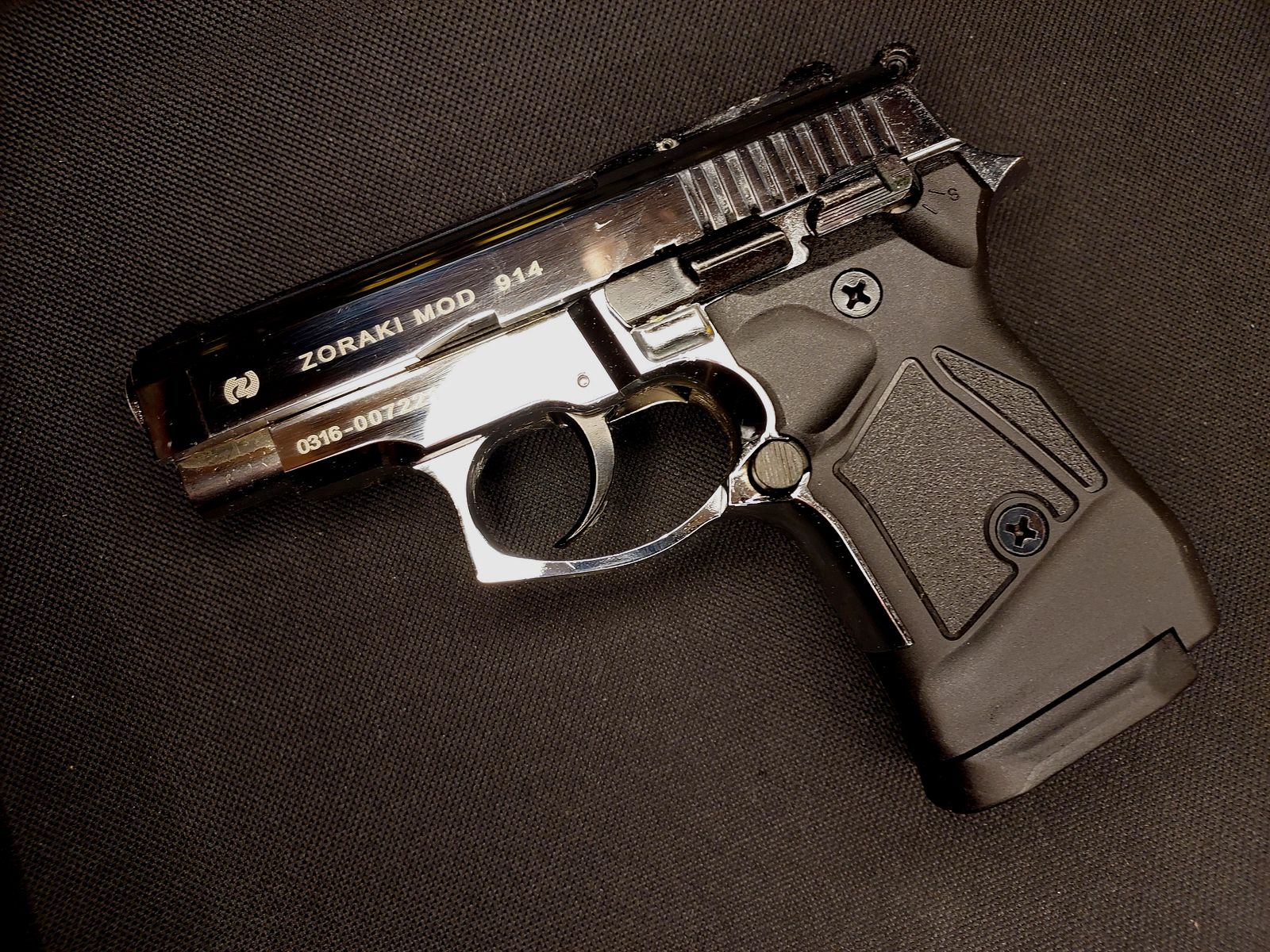 Zoraki 914 Schreckschuss Pistole 9mm P.A.K. Chrom ("alte" PTB 972)