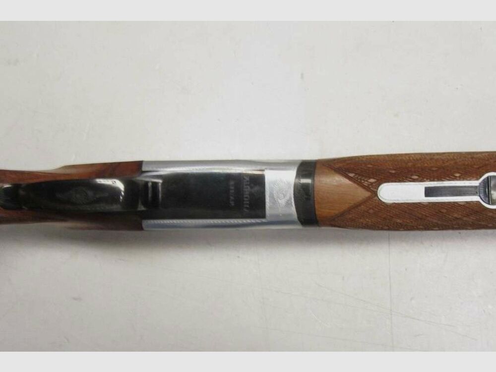 Bockdoppelflinte Laurona Spanien 12/70, LL 71 cm, sehr schöner Schaft 12/70