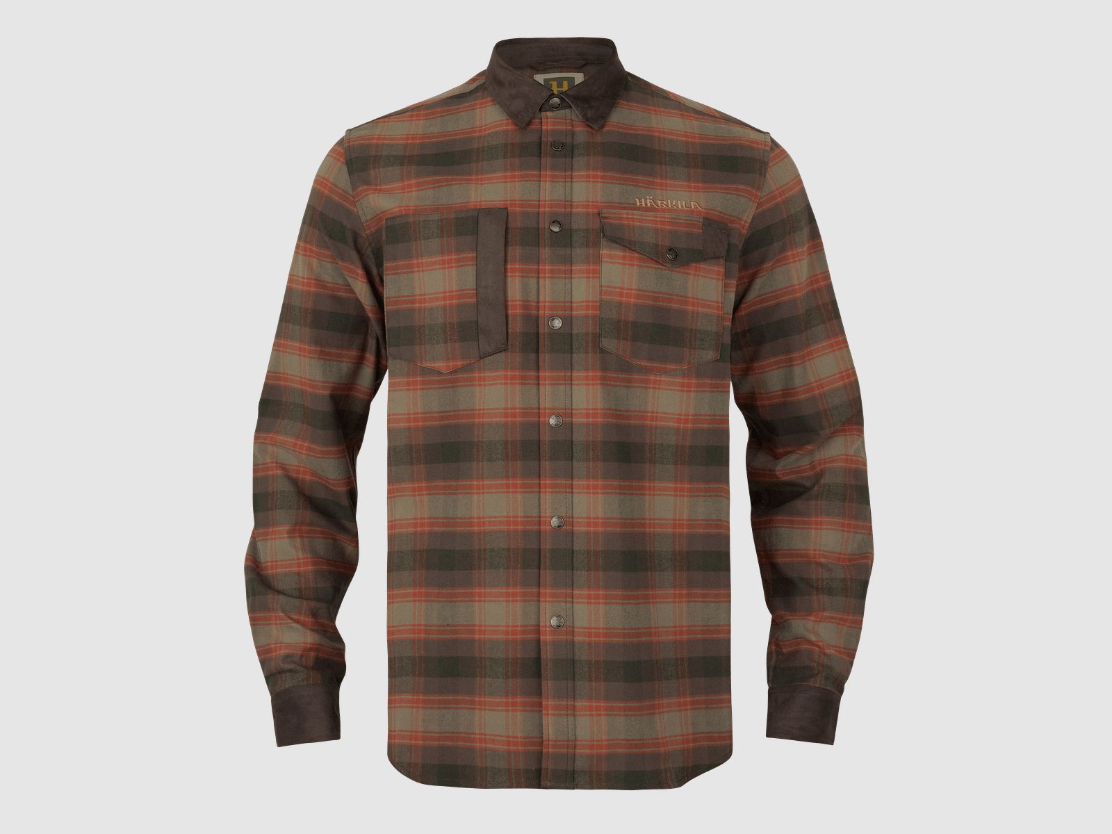 Härkila Aivak L/S Shirt Men Autumn Orange Check L
