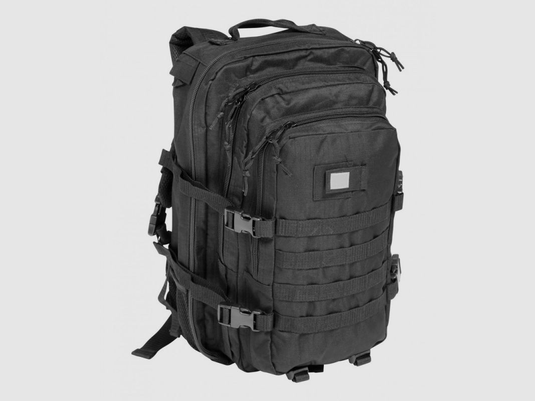 Rucksack Cityguard mit mehreren Fächern schwarz 50L