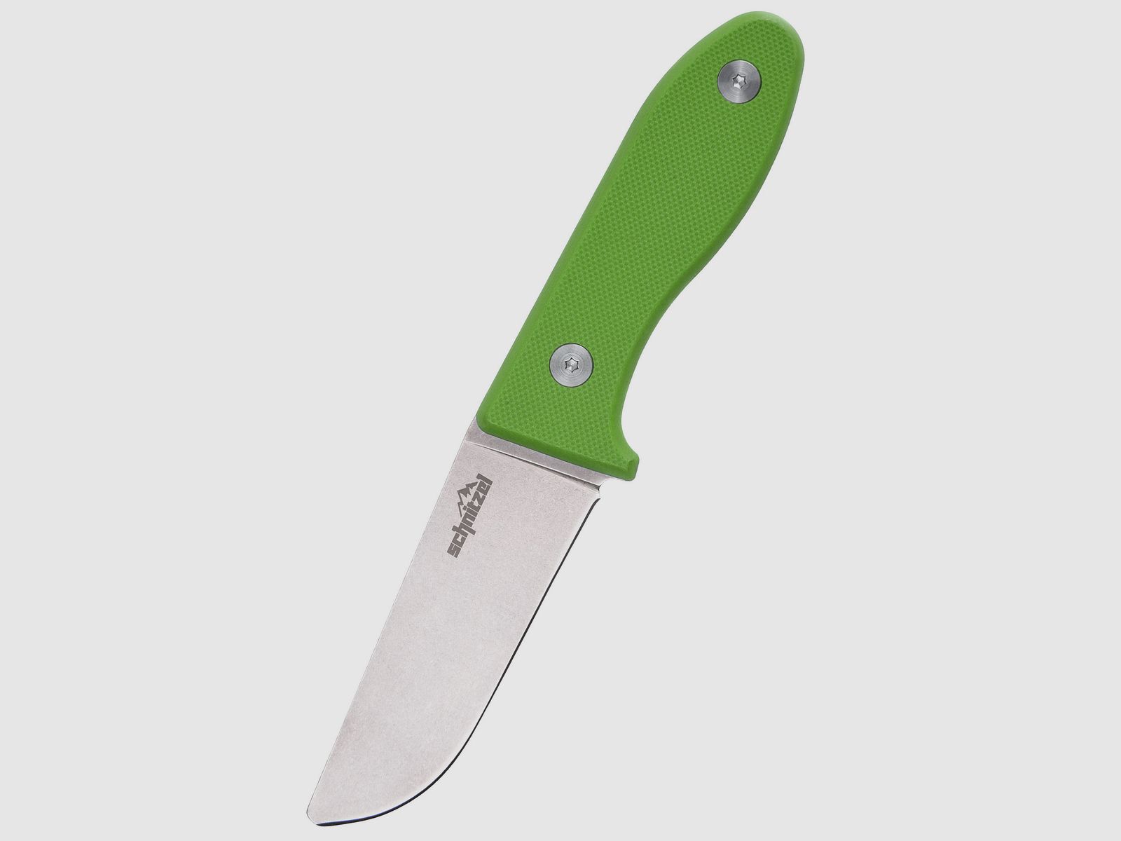 Schnitzel Kindermesser UNU rostfreier 8Cr13Mov-Stahl mit Stonewash-Finish grün