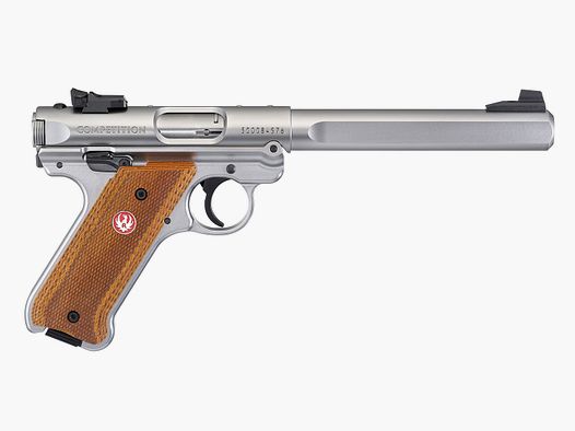 RUGER PISTOLE MARK IV COMPETITION .22 LR 6,9"/17,48CM SATINIERTER EDELSTAHL