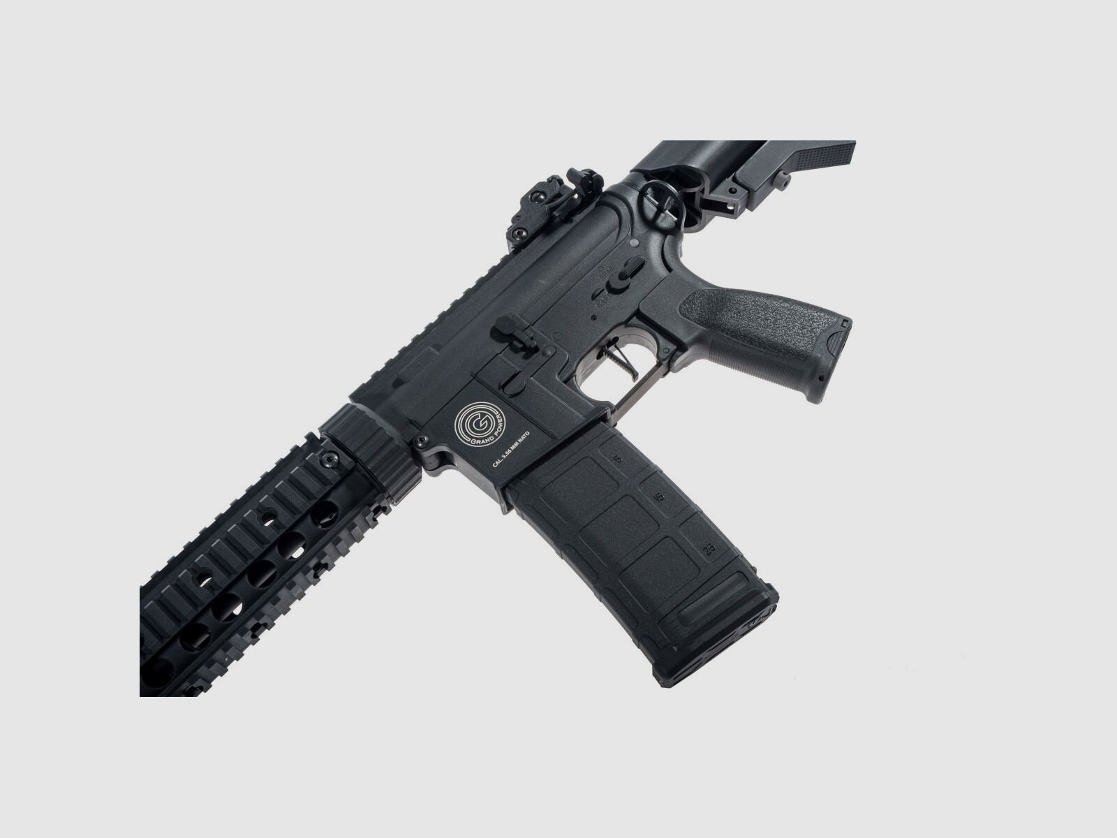 Grand Power AR15 SilentOps 7 Zoll CHARLIE Delta Armory Schwarz S-AEG Airsoft Gewehr Frei ab 18 Jahren