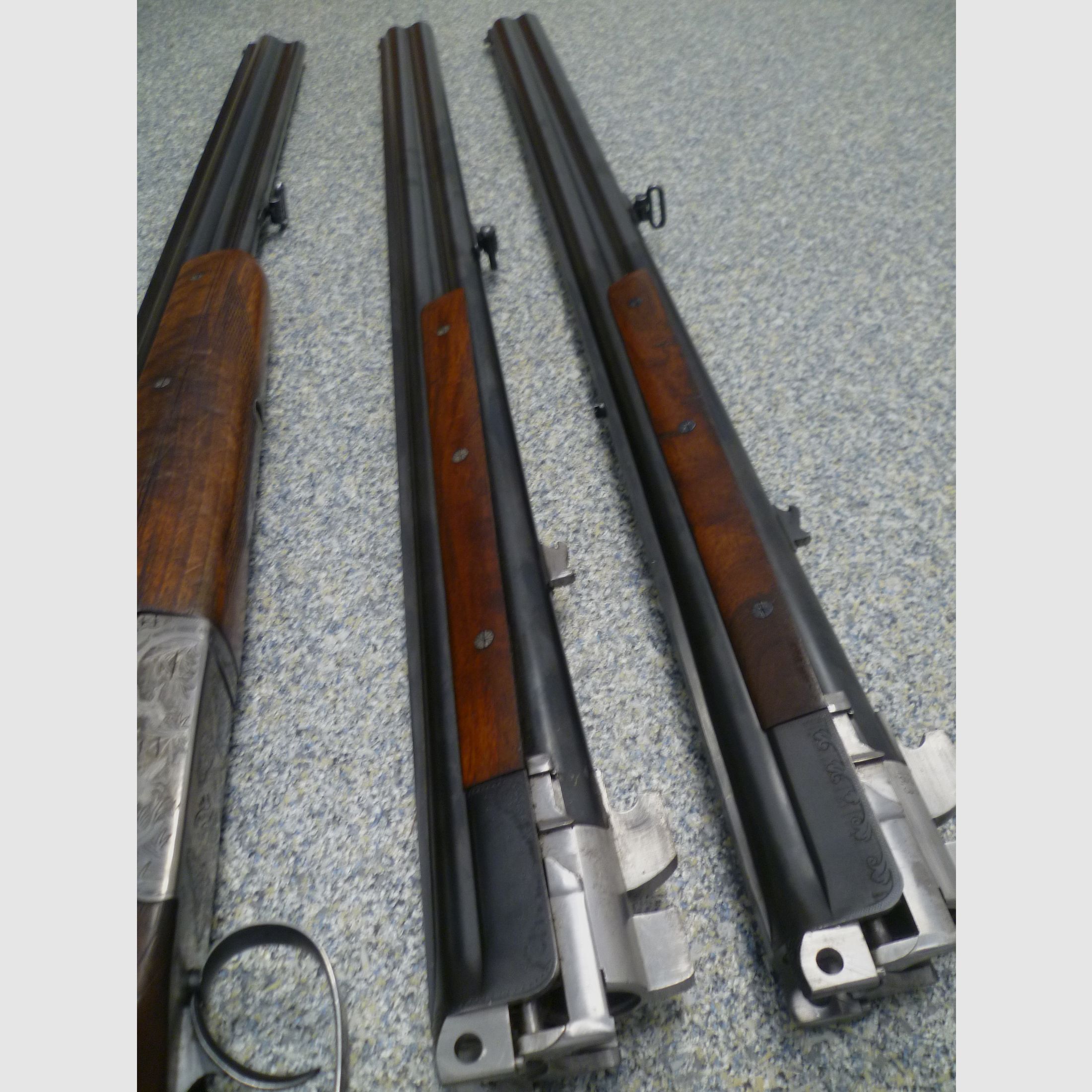 Bockbüchsflinte mit 2 BDF-Austauschläufen Merkel/Bühag/Adamy 8x57IRS & 12/70 sowie 12/70